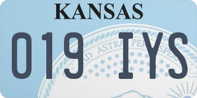 KS license plate 019IYS