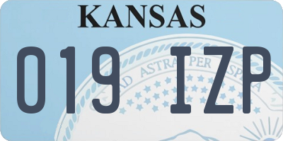 KS license plate 019IZP