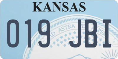KS license plate 019JBI