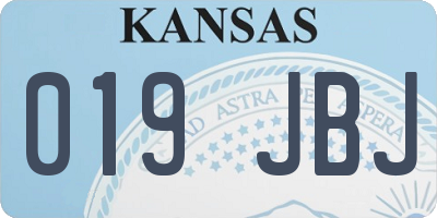 KS license plate 019JBJ