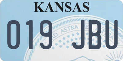 KS license plate 019JBU