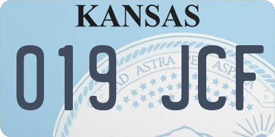 KS license plate 019JCF