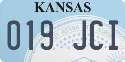 KS license plate 019JCI
