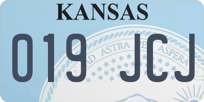 KS license plate 019JCJ