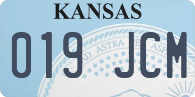 KS license plate 019JCM