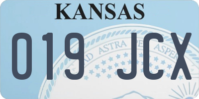 KS license plate 019JCX