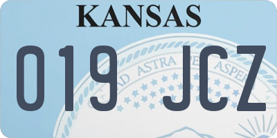 KS license plate 019JCZ