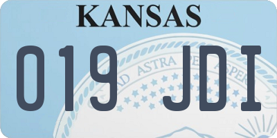 KS license plate 019JDI