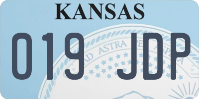 KS license plate 019JDP