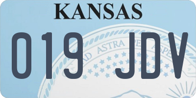 KS license plate 019JDV
