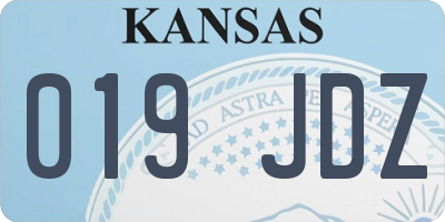 KS license plate 019JDZ