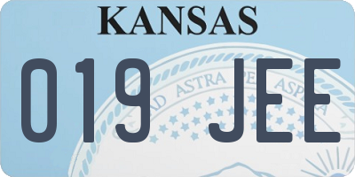 KS license plate 019JEE