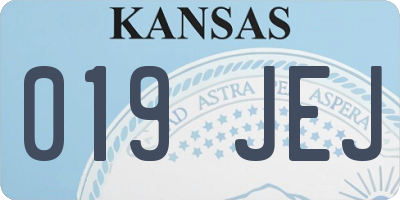 KS license plate 019JEJ