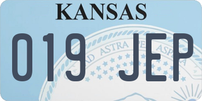 KS license plate 019JEP