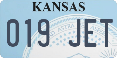 KS license plate 019JET