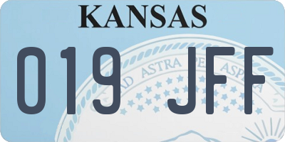 KS license plate 019JFF