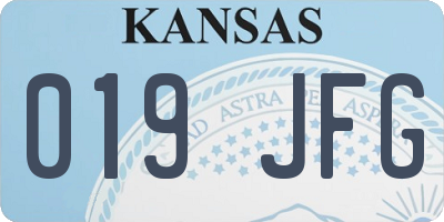 KS license plate 019JFG