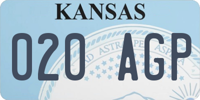 KS license plate 020AGP