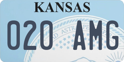 KS license plate 020AMG