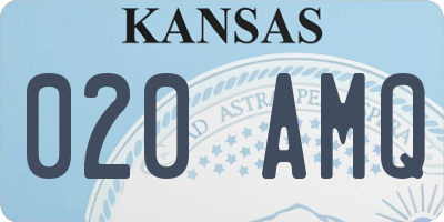 KS license plate 020AMQ