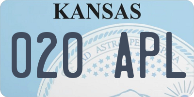 KS license plate 020APL