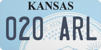 KS license plate 020ARL
