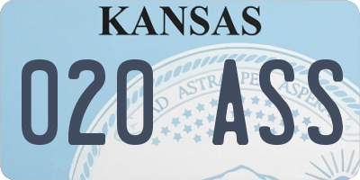 KS license plate 020ASS