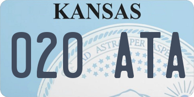 KS license plate 020ATA