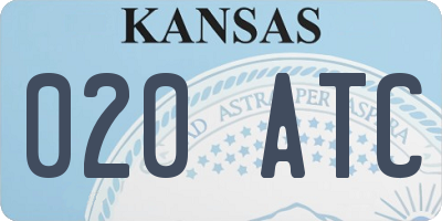 KS license plate 020ATC