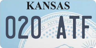 KS license plate 020ATF