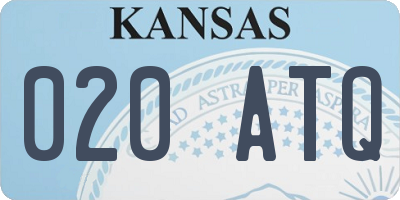 KS license plate 020ATQ