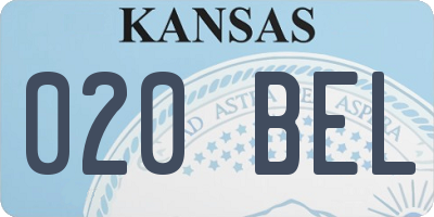 KS license plate 020BEL