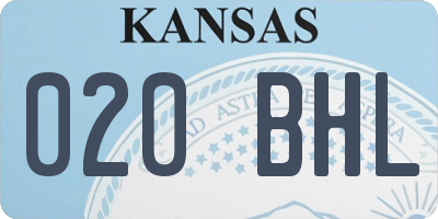 KS license plate 020BHL