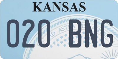 KS license plate 020BNG