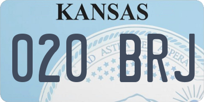 KS license plate 020BRJ