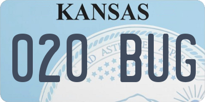 KS license plate 020BUG