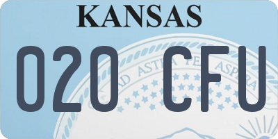 KS license plate 020CFU