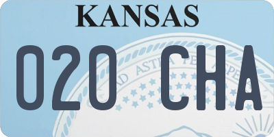 KS license plate 020CHA