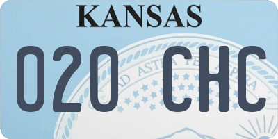 KS license plate 020CHC