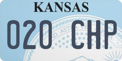 KS license plate 020CHP