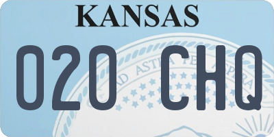 KS license plate 020CHQ