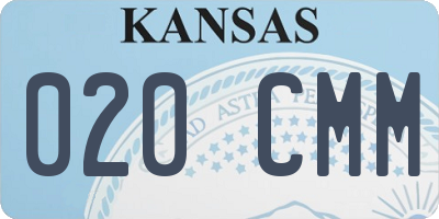KS license plate 020CMM