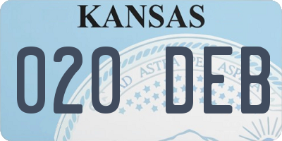 KS license plate 020DEB