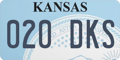KS license plate 020DKS