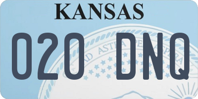 KS license plate 020DNQ