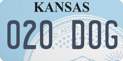 KS license plate 020DOG