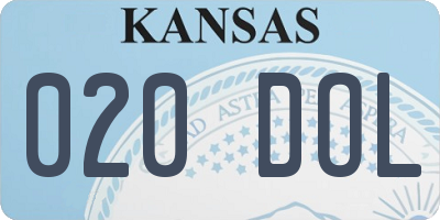 KS license plate 020DOL