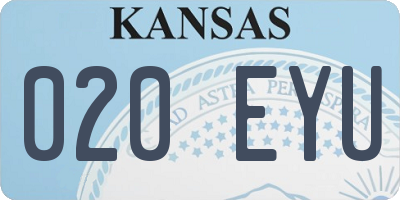 KS license plate 020EYU