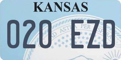 KS license plate 020EZD