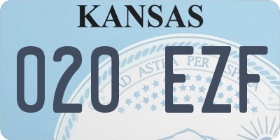KS license plate 020EZF